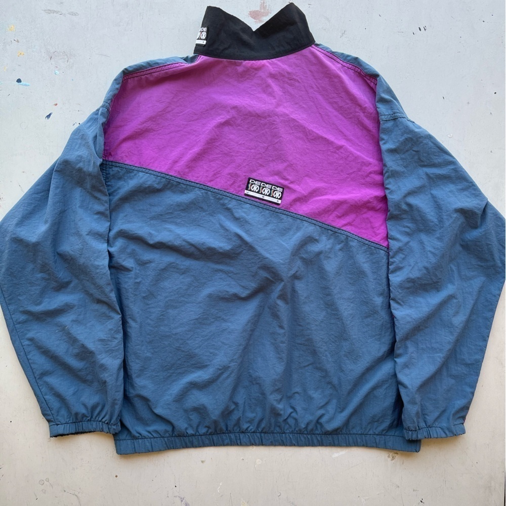 Men's Vintage Desoto Windbreaker Jacket Multicolor M Nylon USA Beach Saved Bell